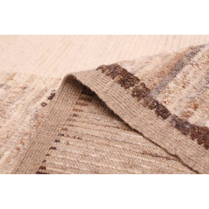 ECARPETGALLERY Hand-knotted Pak Finest Marrakesh Ivory Wool Rug - 8'9 x 11'4