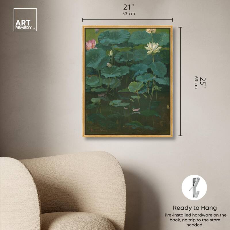 Theodore Wores Lotus Canvas by Art Remedy