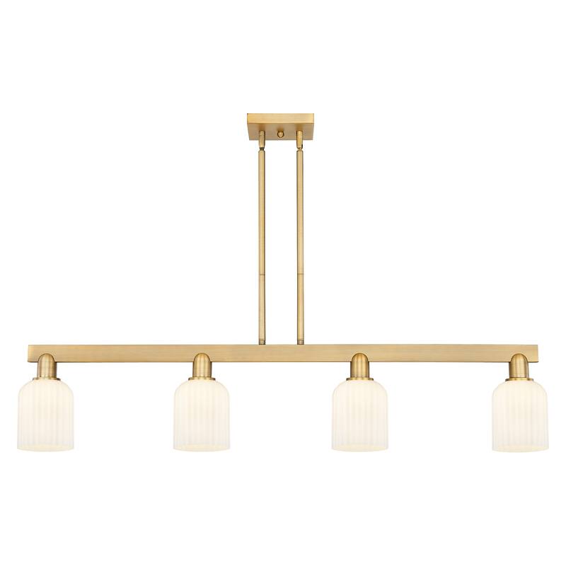 Innovations Lighting 716-4I-G559-5GWH Bridal Veil 4 Light 48" Wide - Brushed Brass