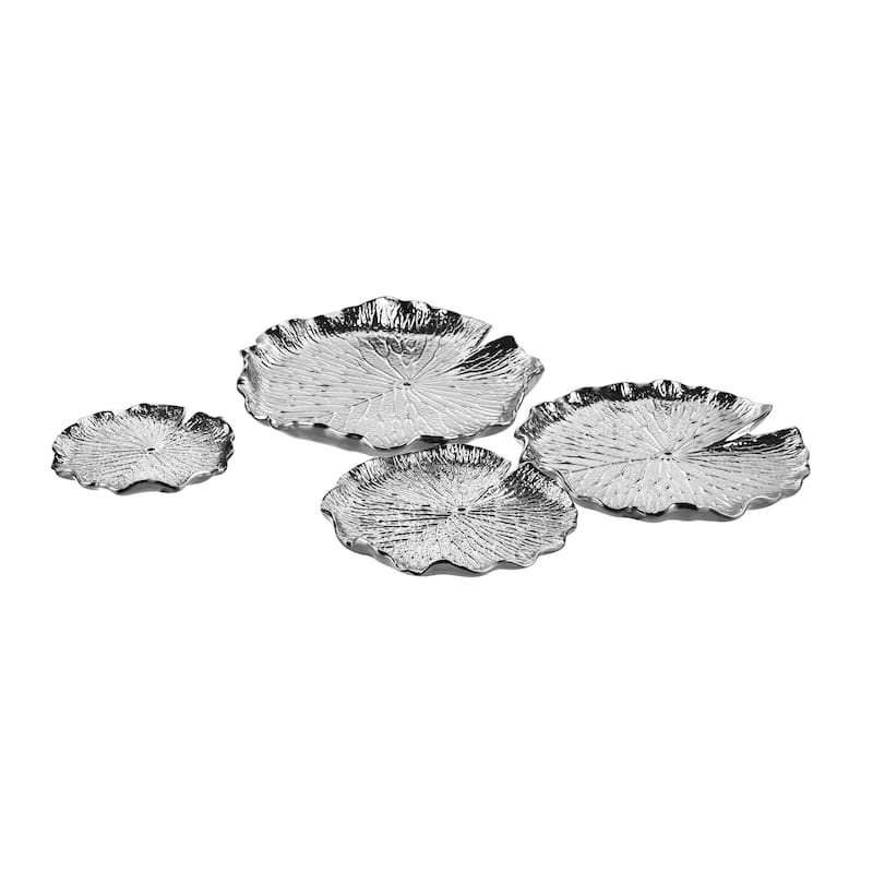 Elk Home Lilypad Silver Earthenware 11.25 Inch Wide Wall Art
