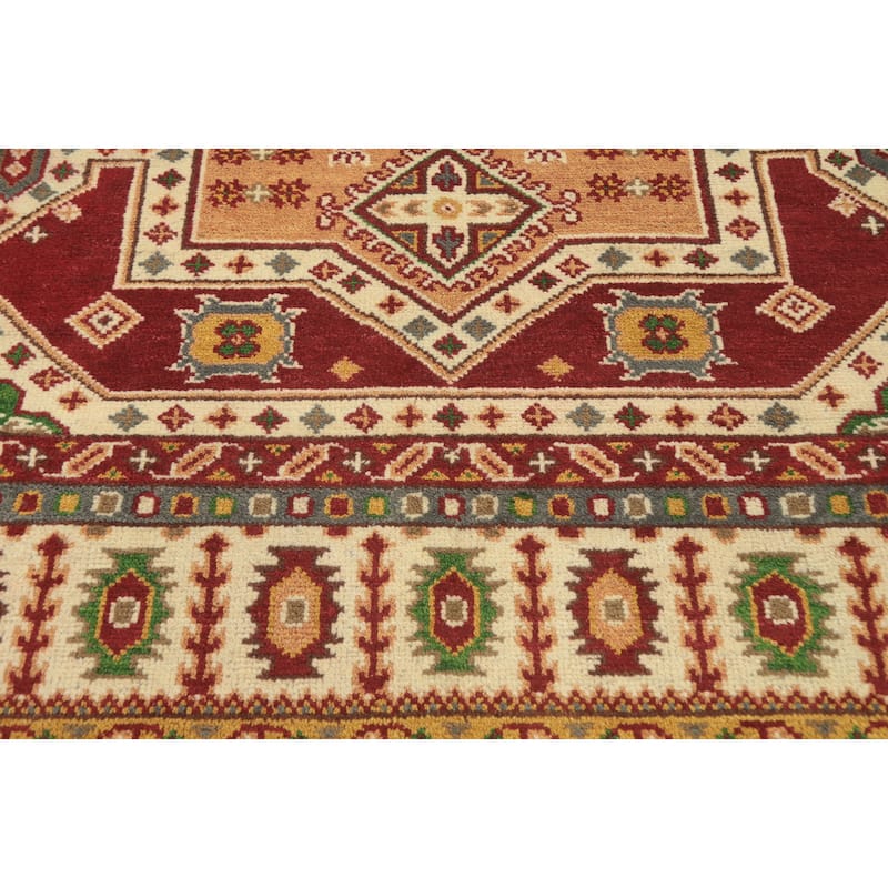 Handmade Wool Kazak Indian Area Rug Handmade Wool Carpet - 11' 10'' X 9' 0''
