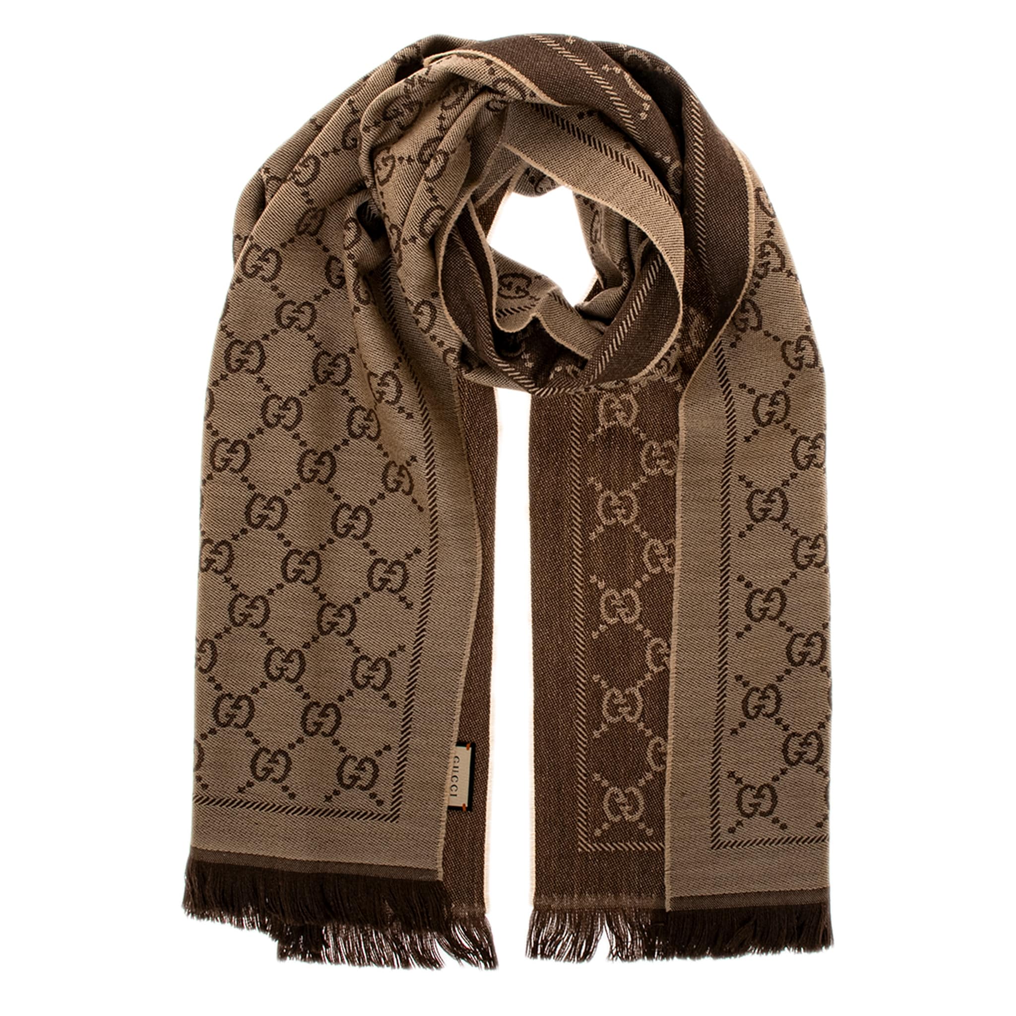 Gucci GG Wool Scarf - Overstock - 42733623