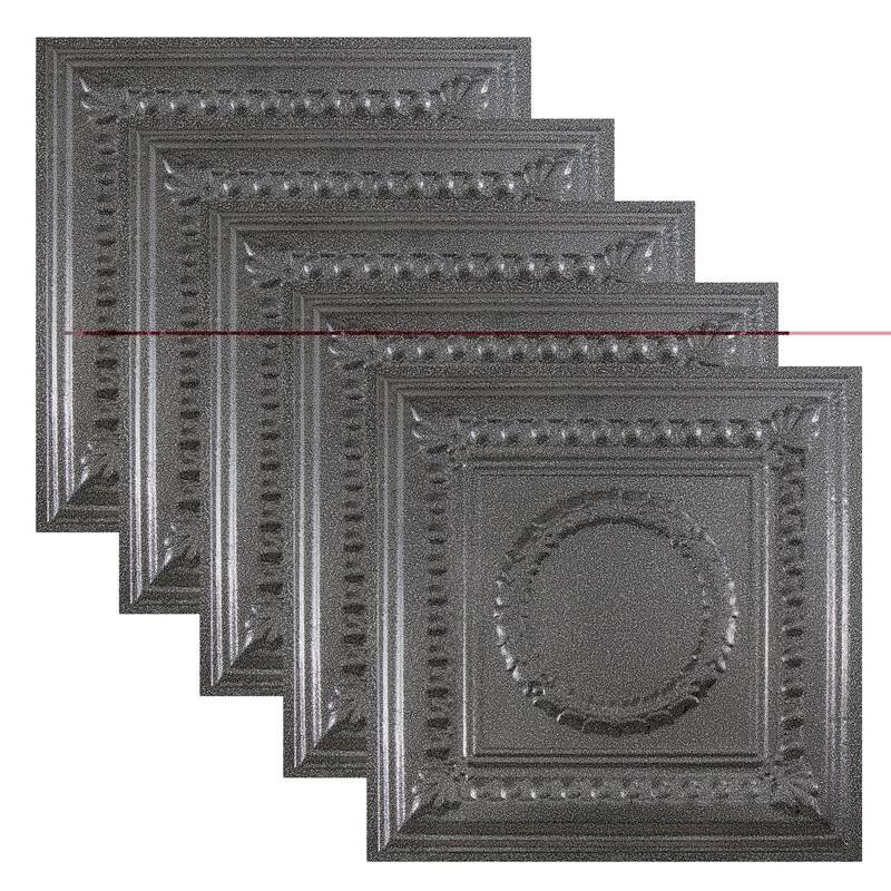 Great Lakes Tin Cleveland Lay-in Ceiling Tile - Pewter - 2 x 2