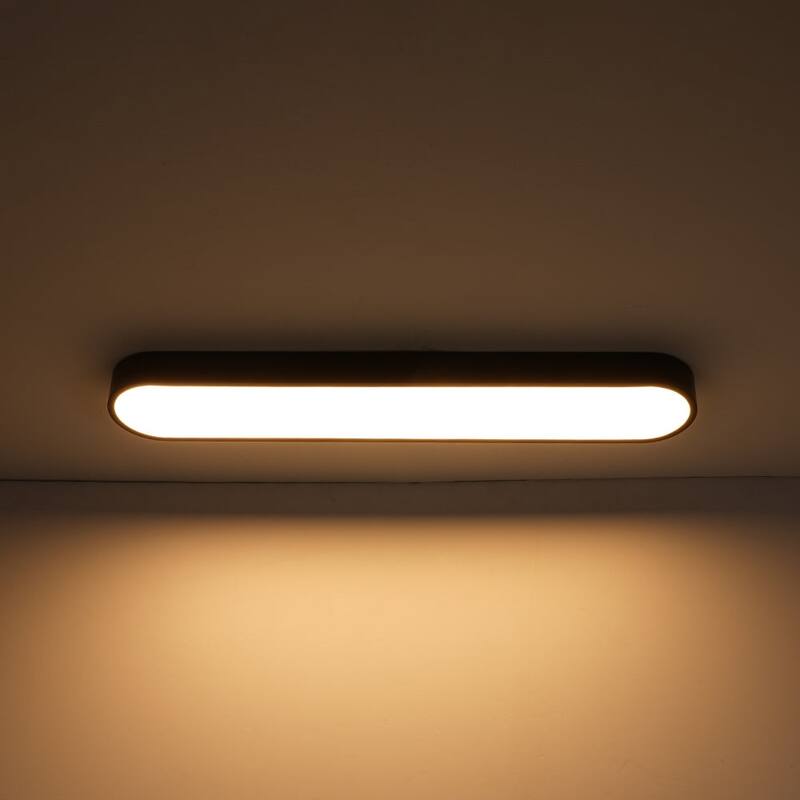 Contemporary Dimmable LED Streamlined Oval Flush Mount 31.5in
