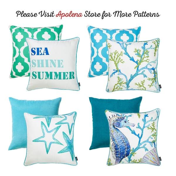 Set Of 2 Sea Shine Summer Throw Pillow Covers Set Of 2 Sea Shine Summer Throw Pillow Covers