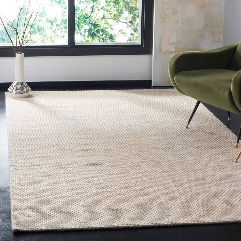 SAFAVIEH Handmade Natura Refiqe Wool Rug - 3' x 5' - Ivory - Rectangle