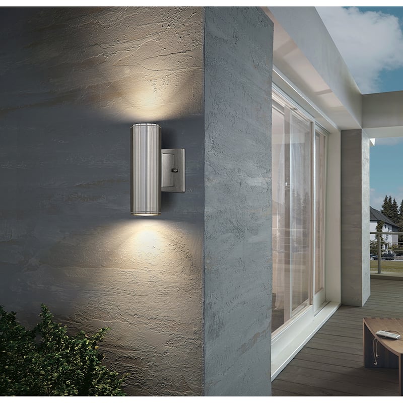 Eglo Riga 2-Light Stainless Steel Outdoor Sconce - Stainless Steel