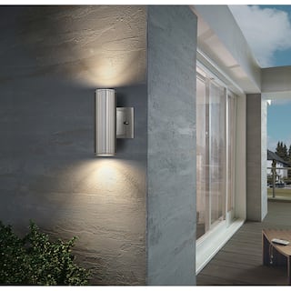 Eglo Riga 2-Light Stainless Steel Outdoor Sconce