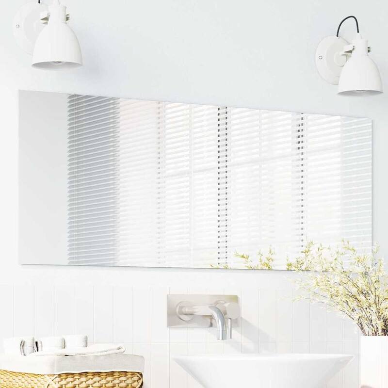 vidaXL Wall Mirror Square 15.75 x 15.75 in Tempered Glass