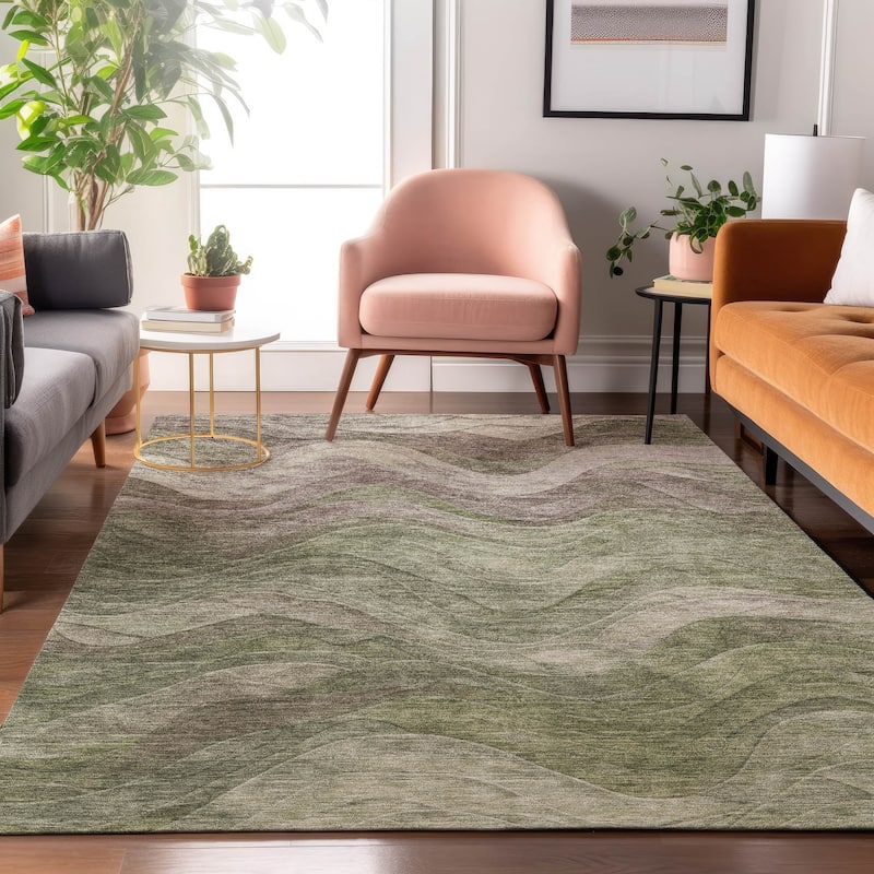 Premium Washable Super Soft Modern Waves Mayfield Rug