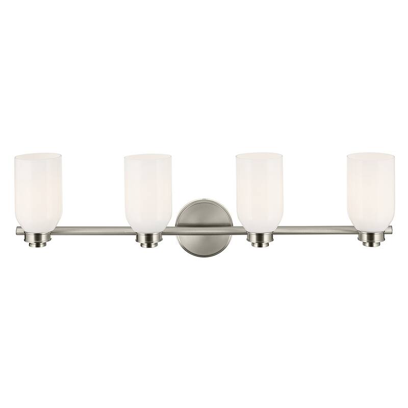 Kichler Lighting Shae 31" 4-Light Vanity Light with White Opal Glass in Brushed Nickel