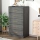 preview thumbnail 15 of 19, 29"W 5-Drawer Chest With Metal Handle Grey