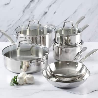 Martha Stewart 10-piece Stainless Steel Cookware Set