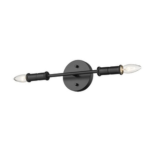 Modern Bulb 2-light Matte Black Vanity Mirror Light