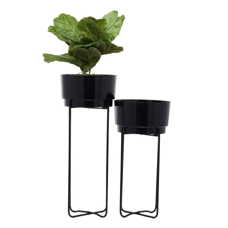 CosmoLiving by Cosmopolitan Metal Contemporary Planter (Set of 2) - S/2 31", 25"H