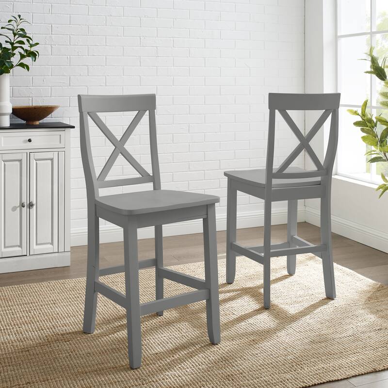 Crosley X-Back 2Pc Counter Stool Set - 21 "W x	44 "D x 11 "H