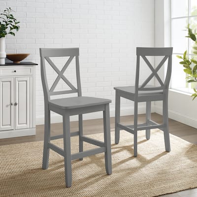 Crosley X-Back 2Pc Counter Stool Set - 21 "W x	44 "D x 11 "H