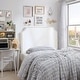 preview thumbnail 1 of 6, DormCo Bevel Tack Plush White Full/Full XL Outlet Headboard with Legs