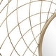 preview thumbnail 5 of 5, Allan Andrews Round Bright Gold Woven Wire Framed Wall Mirror - 38.75"D