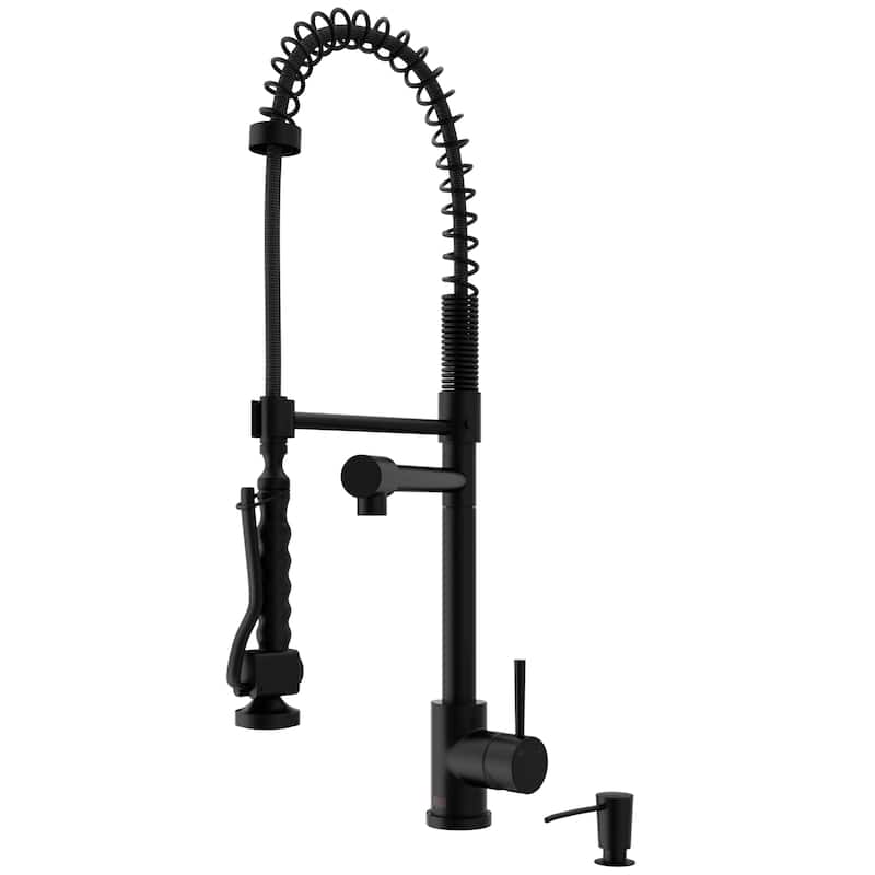 VIGO Zurich 27" H Single Handle Pull-Down Sprayer Kitchen Faucet