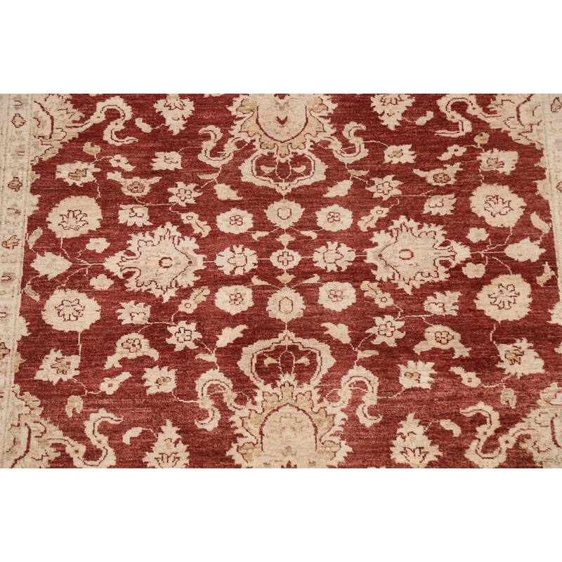 Vegetable Dye Traditional Chobi Peshawar Area Rug Wool Hand-knotted - 5'10" x 8'3"