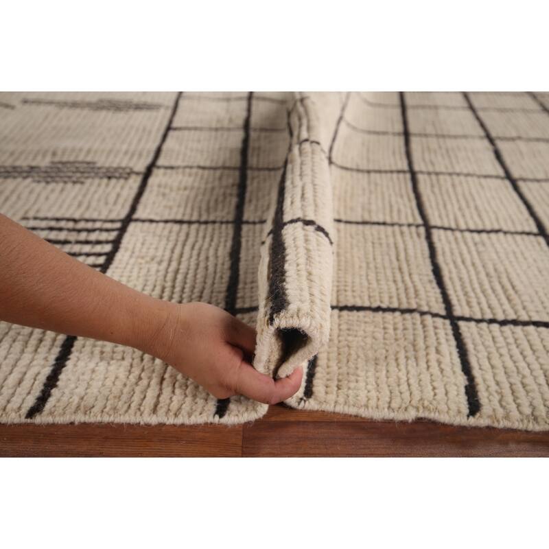 Moroccan Oriental Area Rug Handmade Tribal Wool Carpet - 6'0"x 9'7"