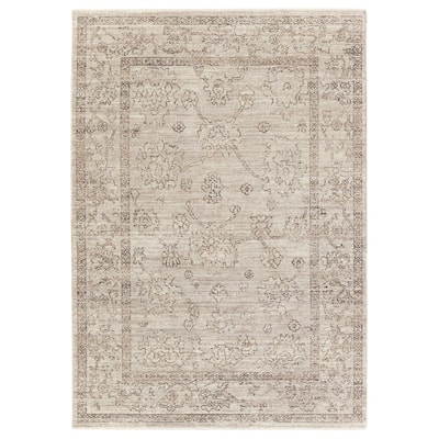 Camille Floral Gray/ Brown Area Rug
