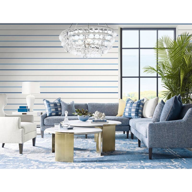 Seabrook Designs Lillian August Crew Stripe Unpasted Wallpaper