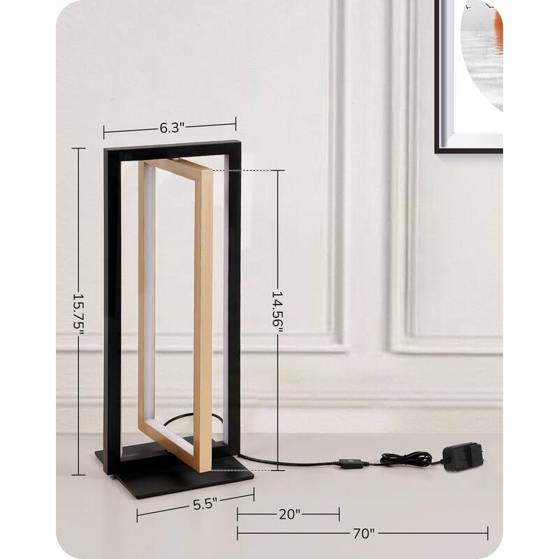 LED Table Lamp, 3 Color Temperatures Bedside Lamp (3000K 4500K 6000K), 750LM Touch Stepless Dimmable Nightstand Lamp