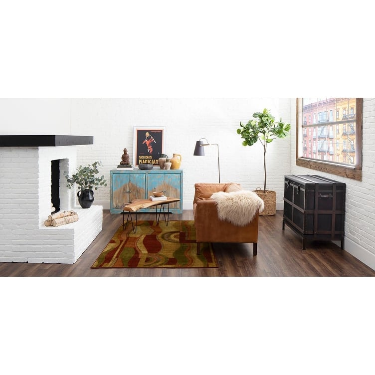 Copper Grove Coronado Abstract Runner Rug