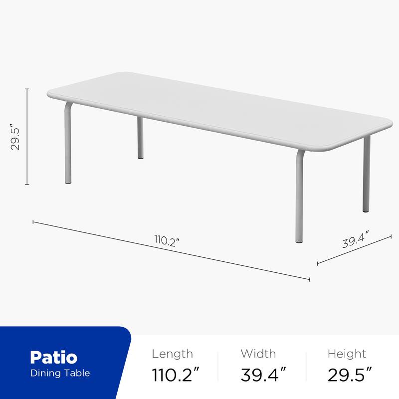 HIGOLD Patio 9-Piece Outdoor Dining Set, Aluminum Frame and Teak Armrest Cushioned Chairs