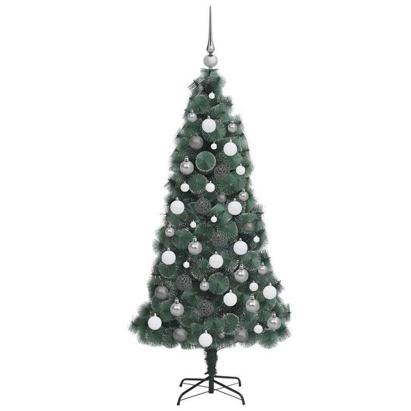vidaXL Artificial Pre-lit Christmas Tree with Ball Set and Pinecones Xmas Tree