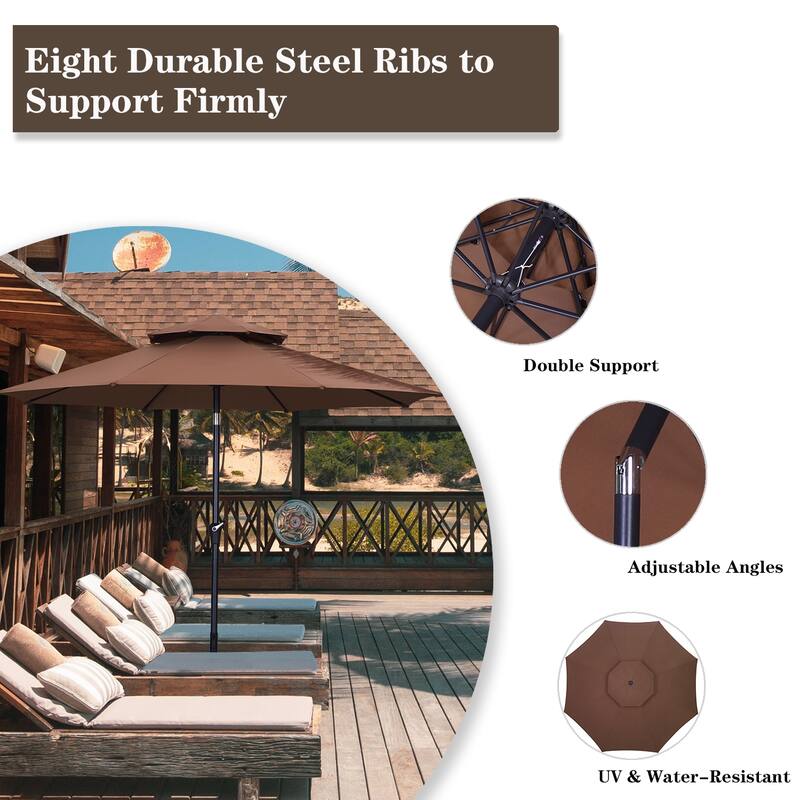 Ainfox Patio Umbrella Without Base for Garden Patio