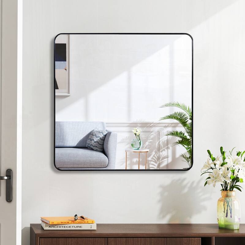 Metal Framed Round Bathrrom Mirror