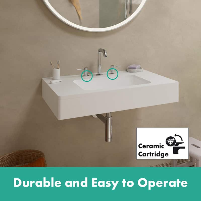 Hansgrohe 73332 Tecturis S 1.2 GPM Widespread Bathroom Faucet