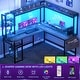 preview thumbnail 14 of 37, L Shaped Desk with Full Hutch and Power Hub, Corner Desk Computer Desk Office Writing Desk
