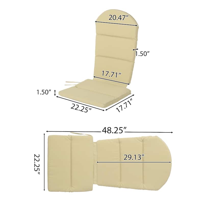 Malibu Adirondack Chair Cushions (Set of 2) by Christopher Knight Home