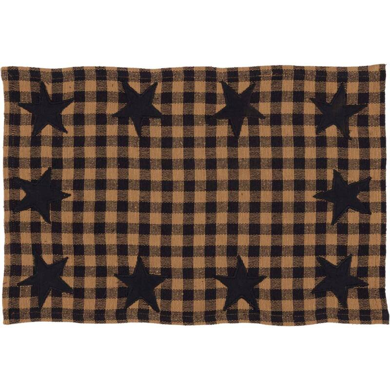 Primitive Tabletop Kitchen Star Placemat Set of 6 Cotton Star - Placemat 12x18