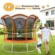 preview thumbnail 13 of 18, 8 Feet Outdoor Unique Flower Shape Trampoline with Enclosure Net