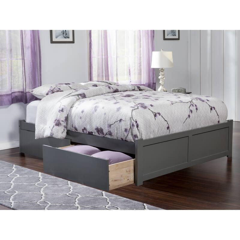 Platform Bed with Drawers & Charger - Modern Storage Bed Frame - Underbed Storage Solutions