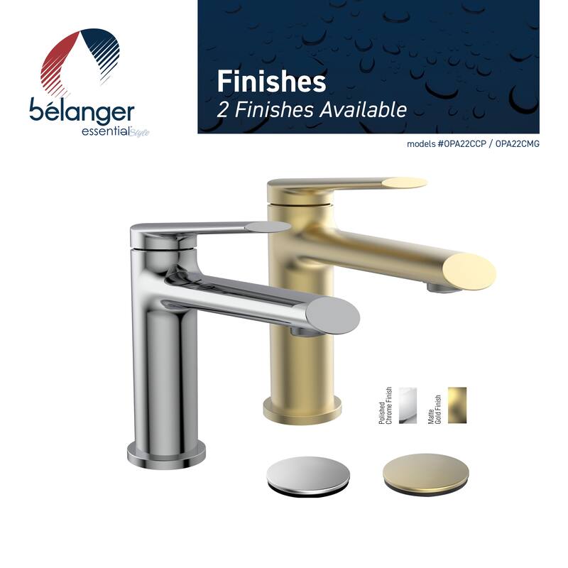 Belanger OPA22 Single-Handle Bathroom Faucet with Drain