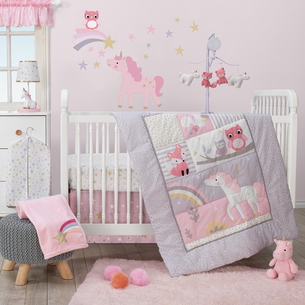 pink and purple baby room