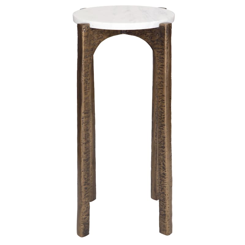 Cast Aluminum Drink Table - 22" - Antique Brass Finish