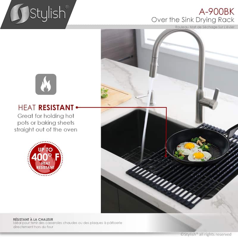 STYLISH Multipurpose Over Sink Roll-Up Dish Drying Rack