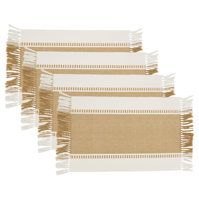Tassel Trimmed Stripe Placemat (Set of 4)