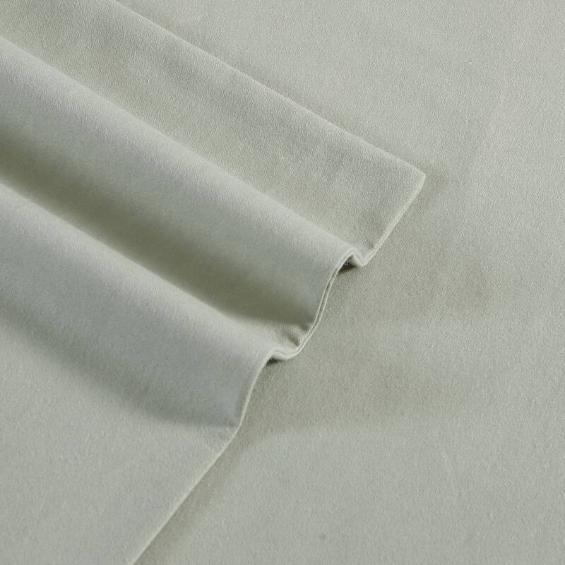 Eddie Bauer Cotton Flannel-Solids-Deep Pocket- Sheet & Pillowcase Set
