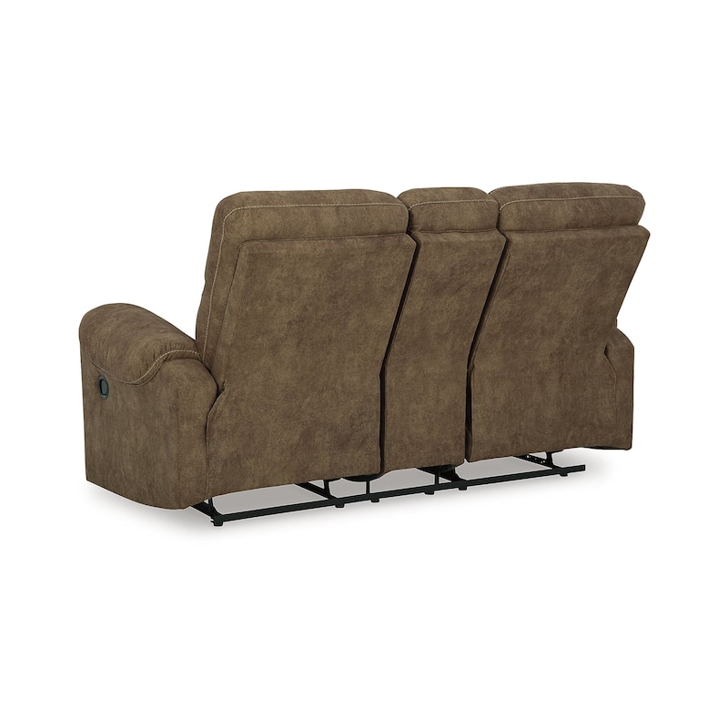 Signature Design by Ashley Edenwold Brown Reclining Loveseat with Console - 75"W x 40"D x 40"H