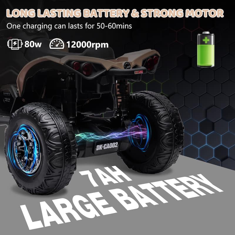 Kids ATV 4 Wheeler, 12V Ride On Toys Car for Best Kids Gift, Green