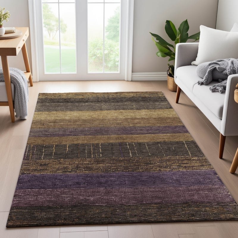 Premium Washable Super Soft Ombre Stripes Mayfield Rug
