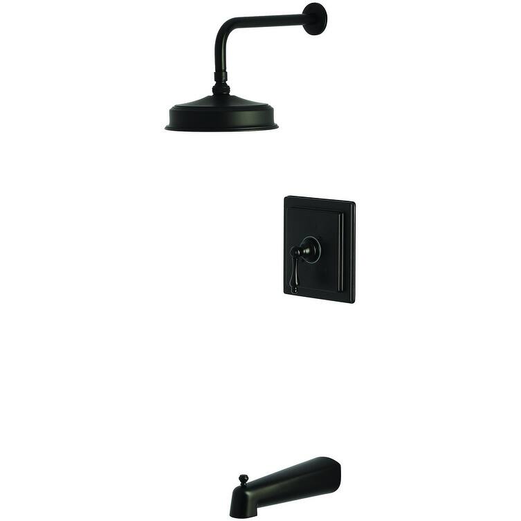 Kingston Brass KB589.AL Revival Tub and Shower Trim Package with 1.8 - Matte Black